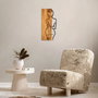 Wallity MA-294 Accesorio de Pared Decorativo de Madera y Metal Nogal y Negro